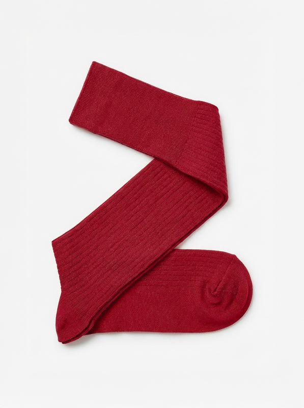 Pétrone mi-bas fil d’Écosse homme#couleur_rouge