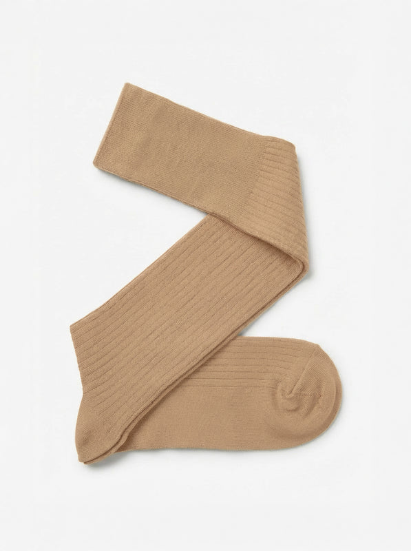 Pétrone mi-bas fil d’Écosse homme#couleur_taupe