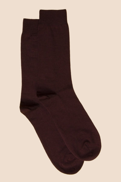 Pétrone chaussettes laine mérinos bordeaux homme