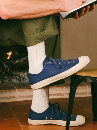 Pétrone chaussettes chaudes côtelées laine mérinos blanc crème homme#couleur_blanc-crème