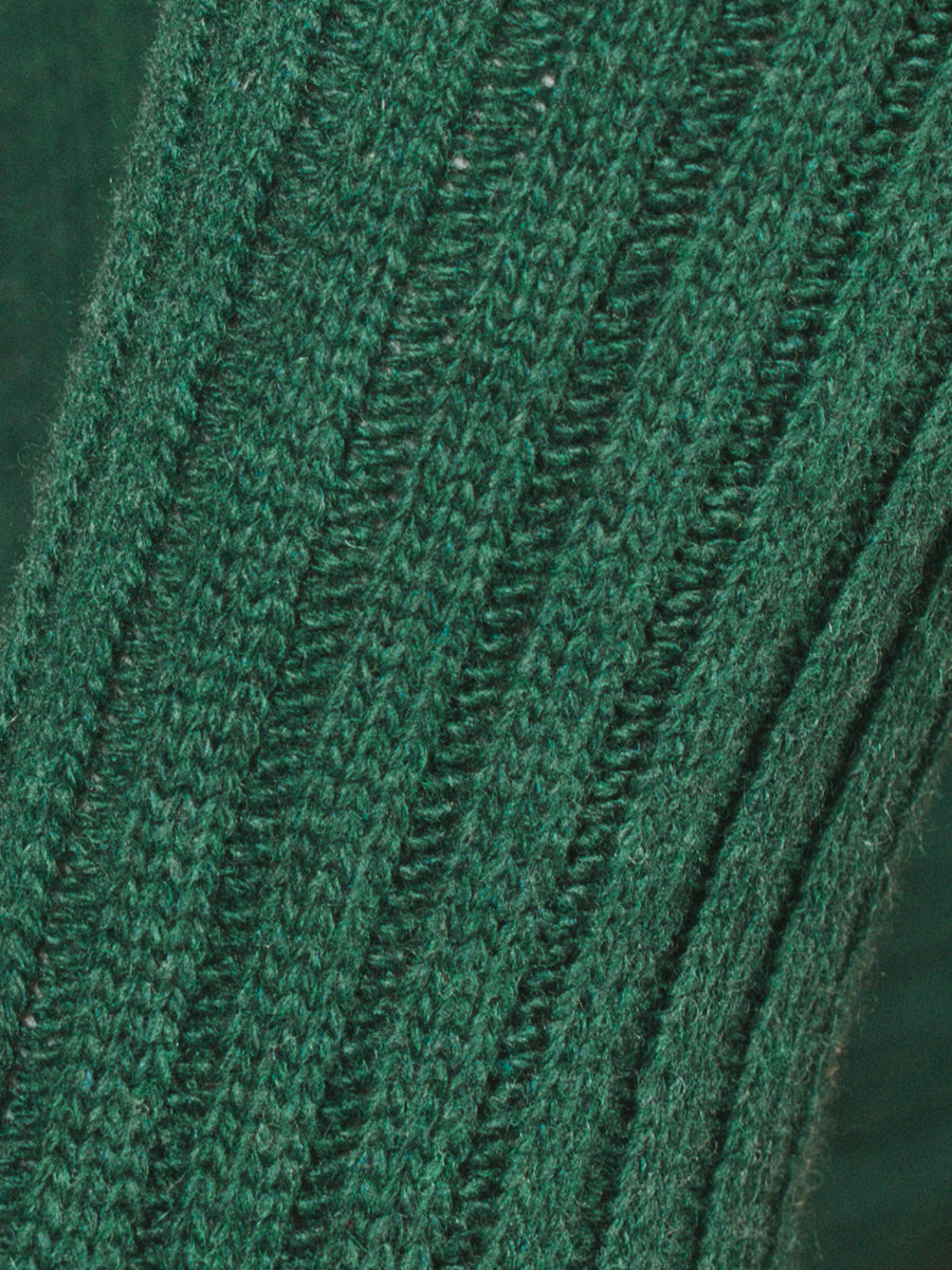 Pétrone chaussettes chaudes côtelées laine mérinos vert homme#couleur_vert