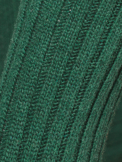 Pétrone chaussettes chaudes côtelées laine mérinos vert homme#couleur_vert