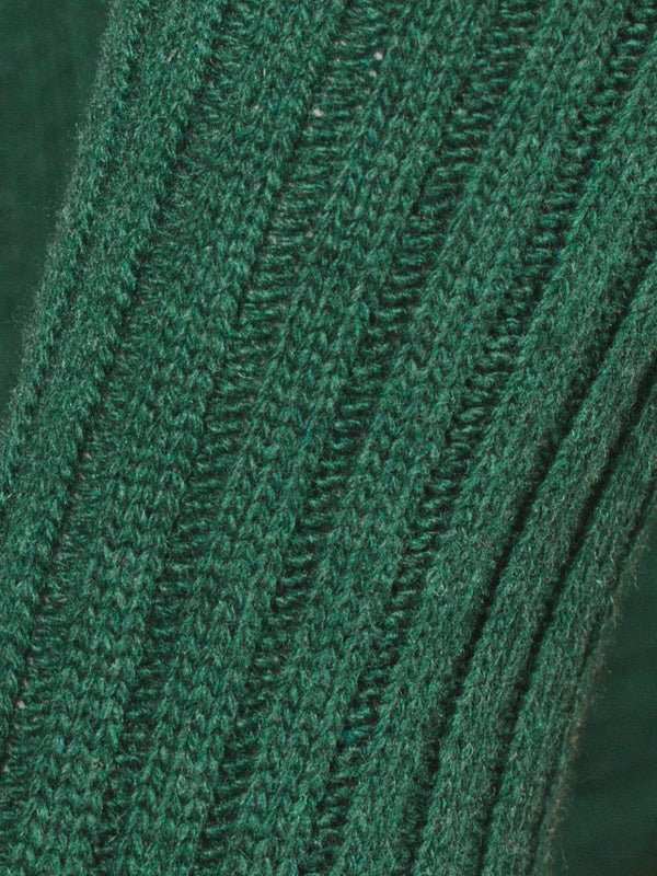 Pétrone chaussettes chaudes côtelées laine mérinos vert homme#couleur_vert