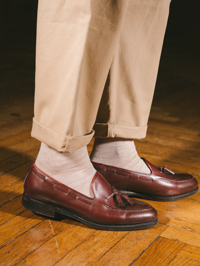 Pétrone chaussettes laine mérinos beige chiné femme#couleur_beige-chiné