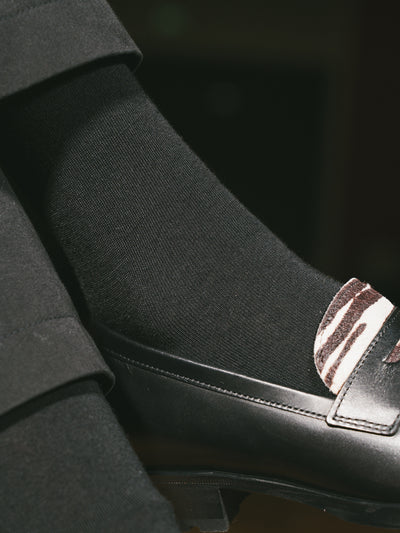 Pétrone chaussettes laine mérinos noir femme#couleur_noir