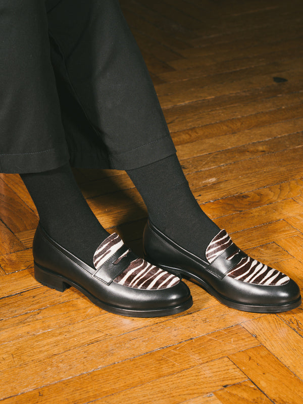 Pétrone chaussettes laine mérinos noir femme#couleur_noir