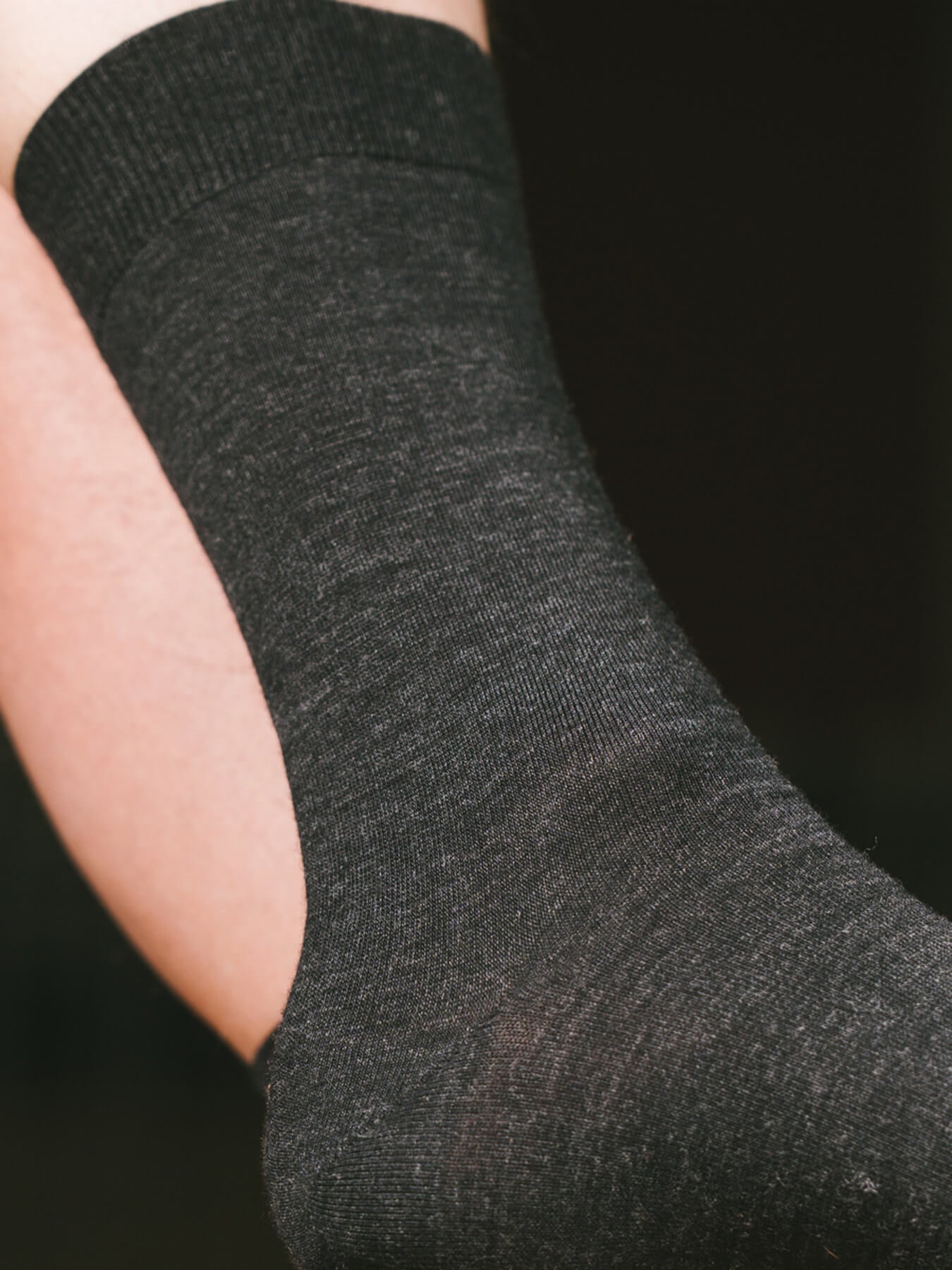 Pétrone chaussettes laine mérinos gris anthracite homme#couleur_gris-anthracite-chiné