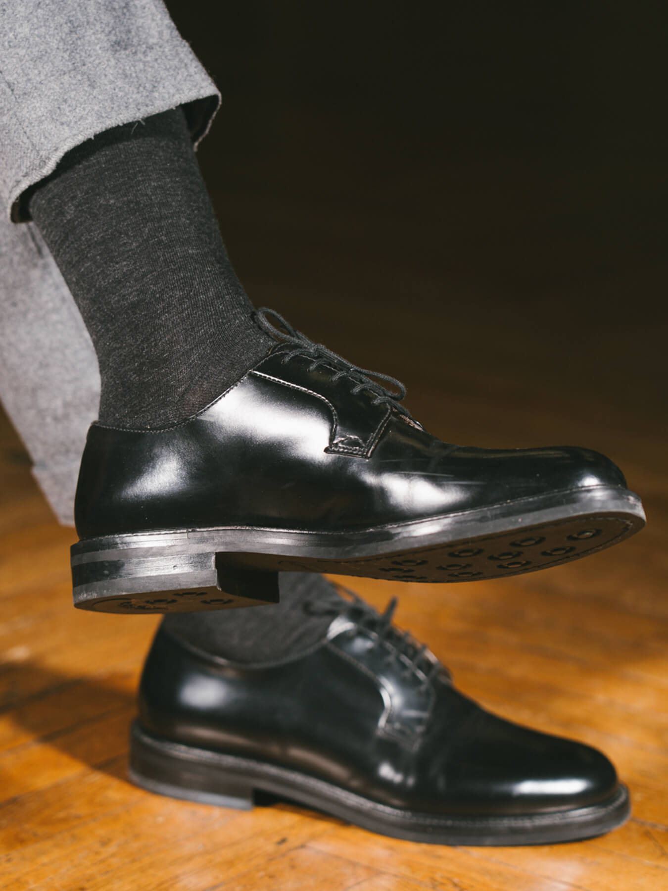 Pétrone chaussettes laine mérinos gris anthracite homme#couleur_gris-anthracite-chiné