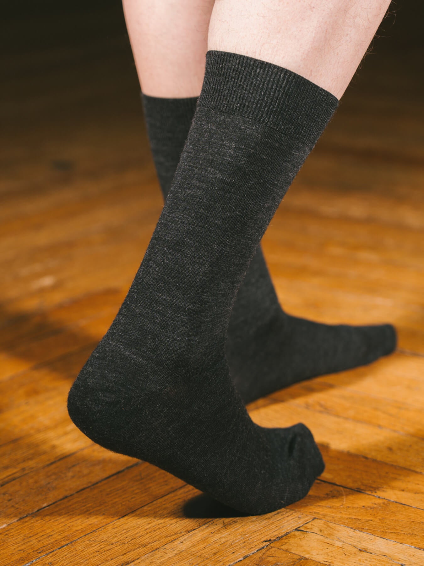 Pétrone chaussettes laine mérinos gris anthracite homme#couleur_gris-anthracite-chiné