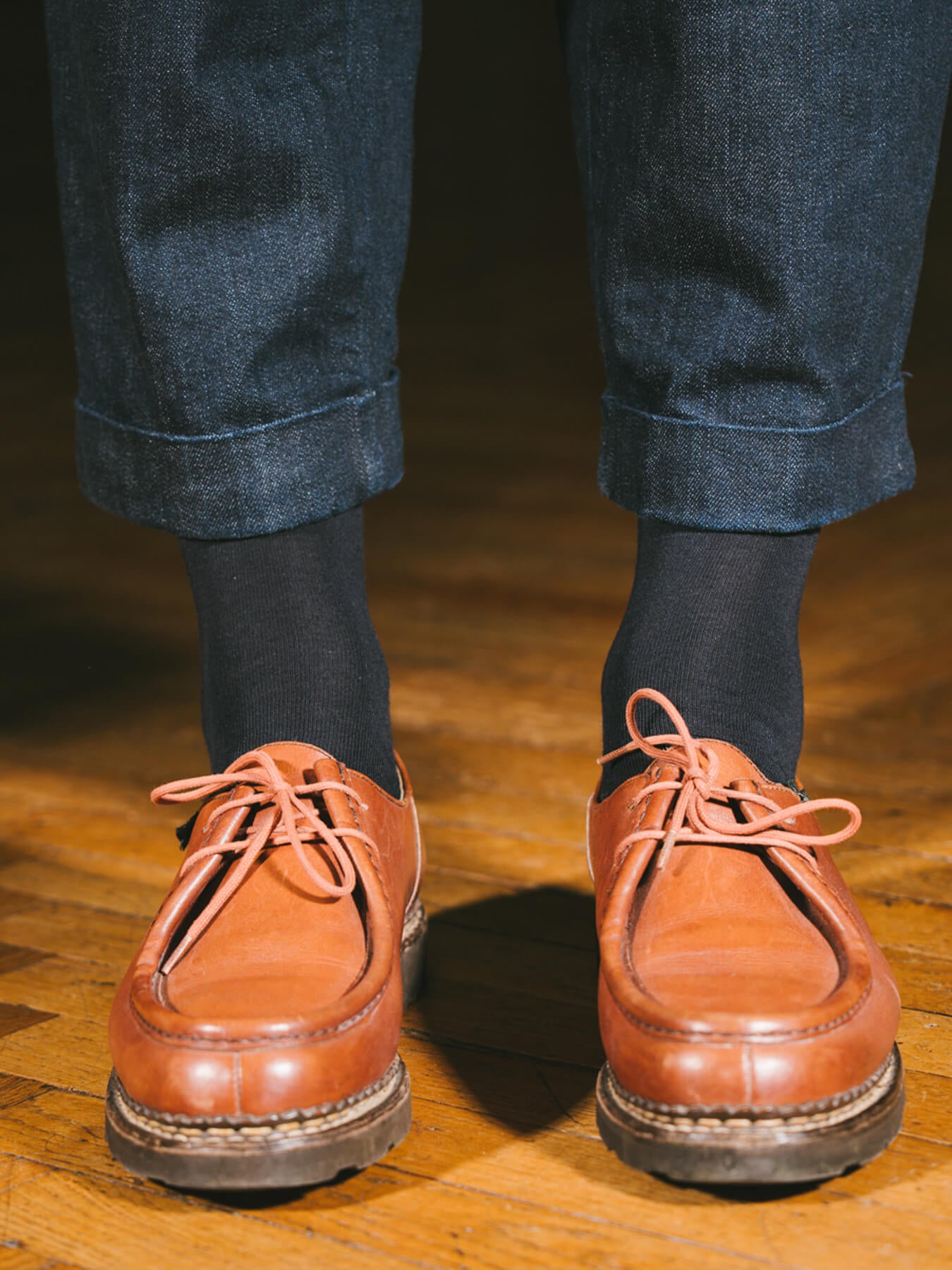 Pétrone chaussettes laine mérinos bleu homme#couleur_bleu-marine