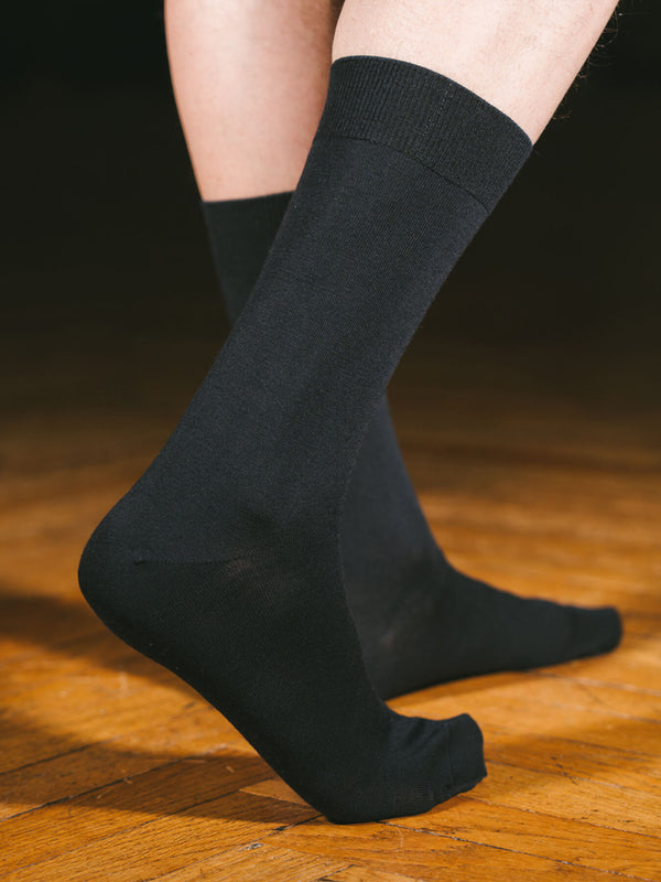 Pétrone chaussettes laine mérinos bleu homme#couleur_bleu-marine