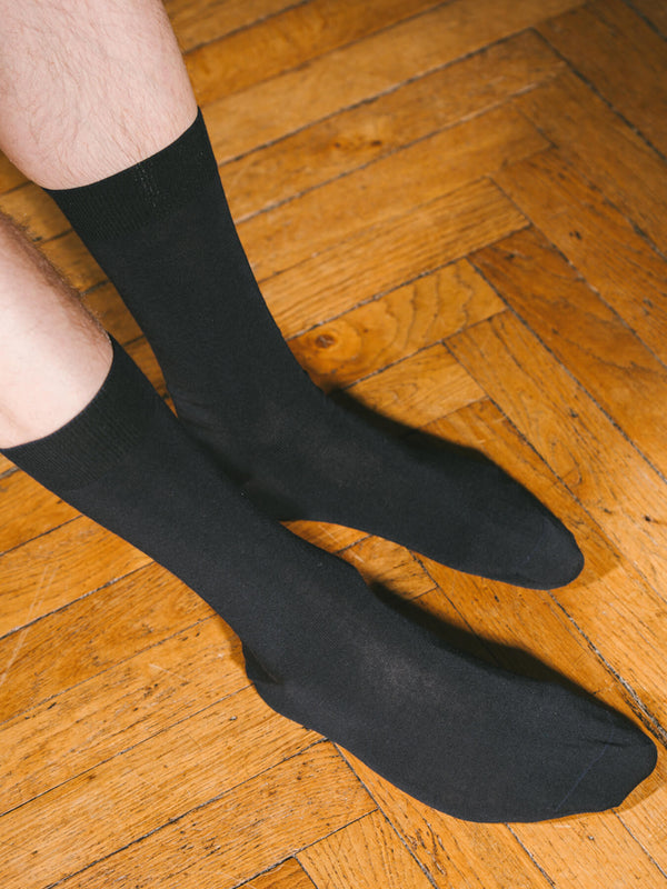 Pétrone chaussettes laine mérinos bleu homme#couleur_bleu-marine