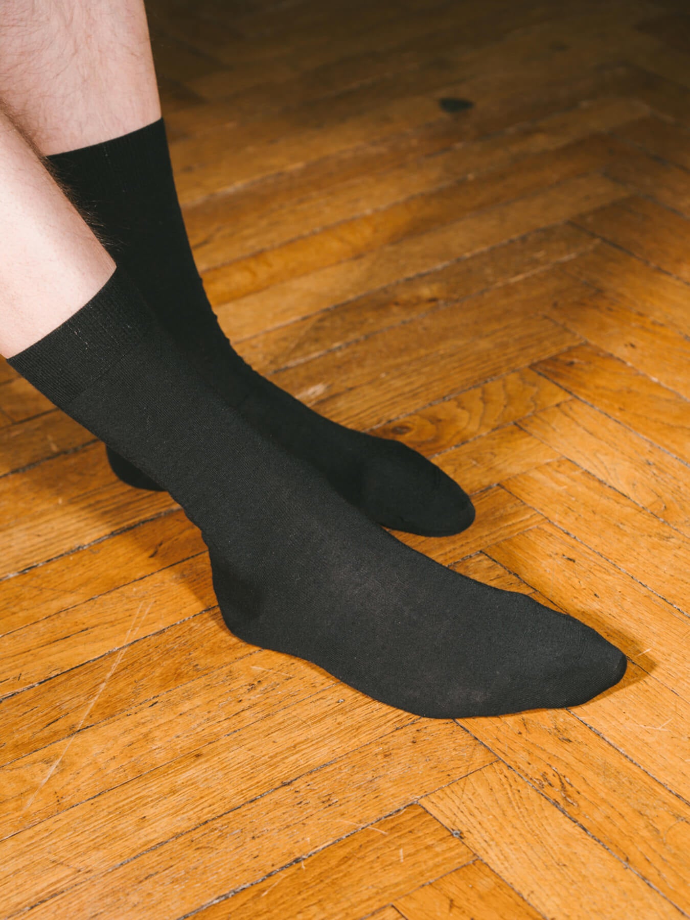 Pétrone chaussettes laine mérinos noir homme#couleur_noir