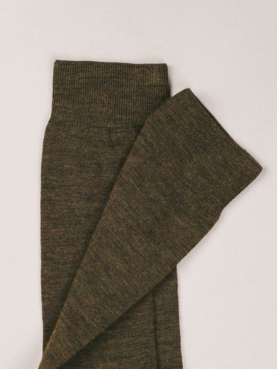 Pétrone chaussettes laine mérinos vert kaki homme#couleur_vert-kaki