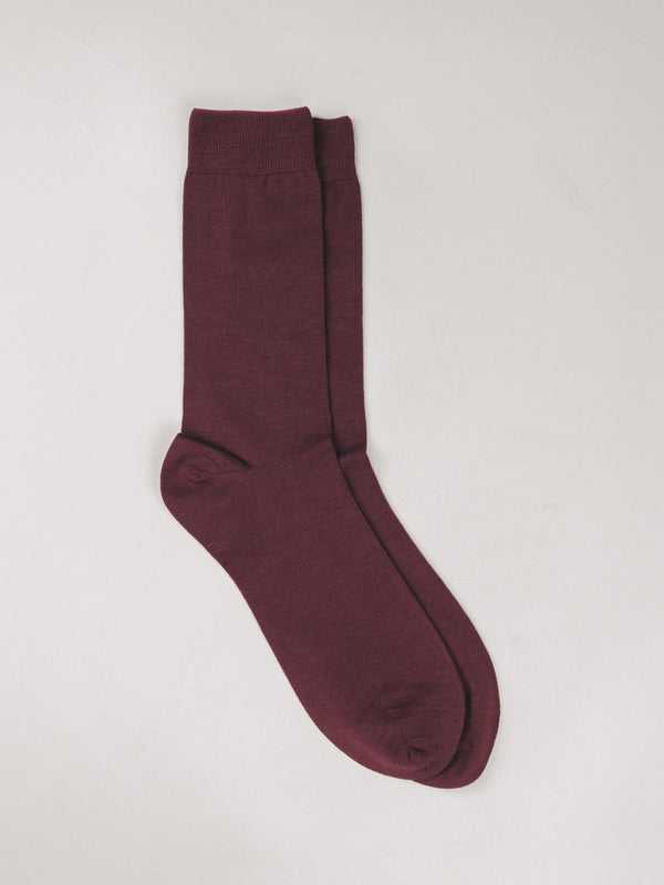 Pétrone chaussettes laine mérinos bordeaux foncé femme#couleur_bordeaux-foncé