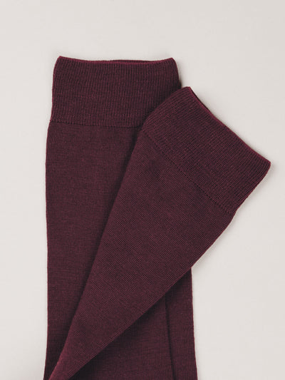 Pétrone chaussettes laine mérinos bordeaux foncé homme#couleur_bordeaux-foncé