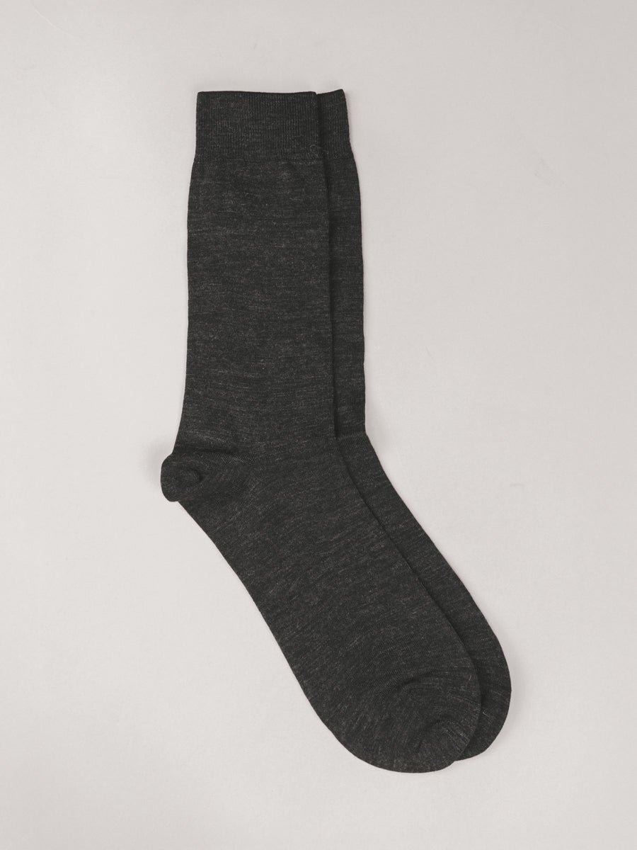 Pétrone chaussettes laine mérinos gris anthracite femme#couleur_gris-anthracite-chiné