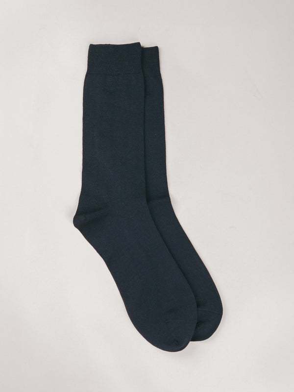 Pétrone chaussettes laine mérinos bleu homme#couleur_bleu-marine