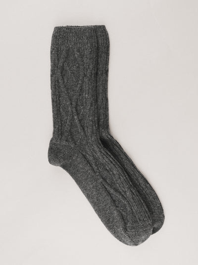 Pétrone chaussettes chaudes maille laine mérinos gris anthracite homme#couleur_gris-anthracite