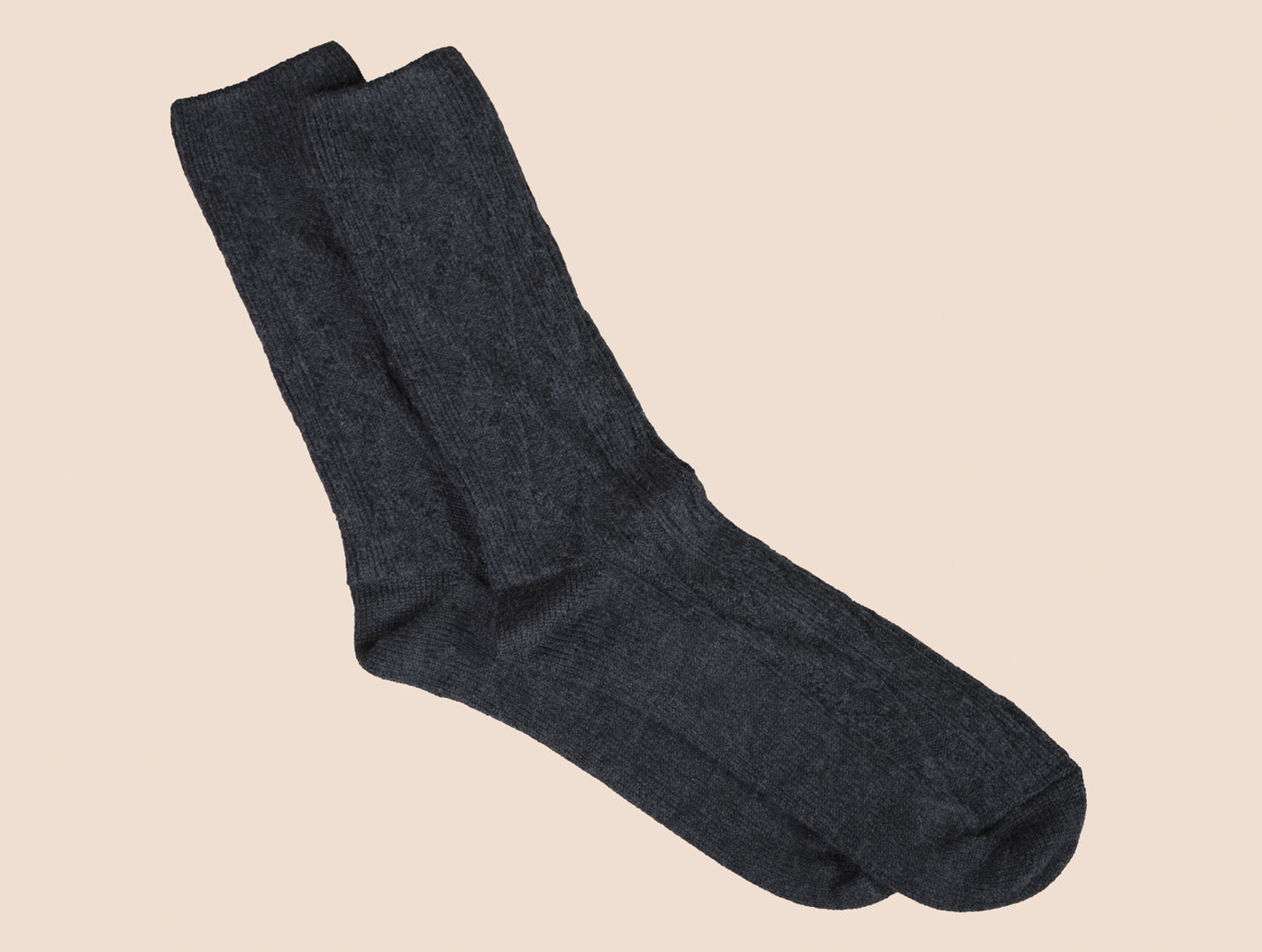 Pétrone chaussettes laine mérinos  épaisse maille irlandaise gris anthracite homme#couleur_gris-anthracite