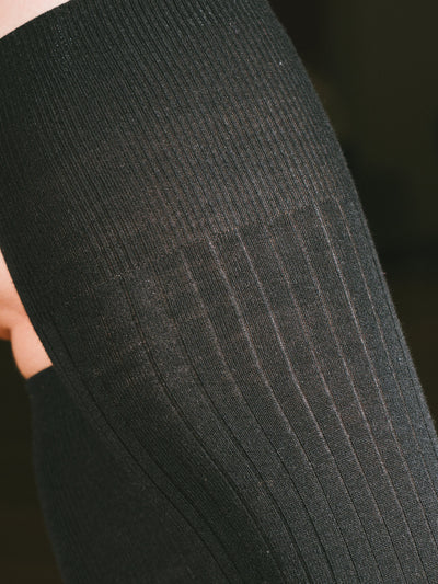 Pétrone mi-bas laine mérinos noir femme#couleur_noir