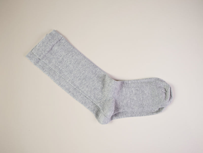 Petrone-chaussettes-lin-coton-homme-gris clair chiné#couleur_gris-clair-chiné