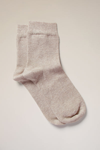 Chaussettes lisses lin & coton