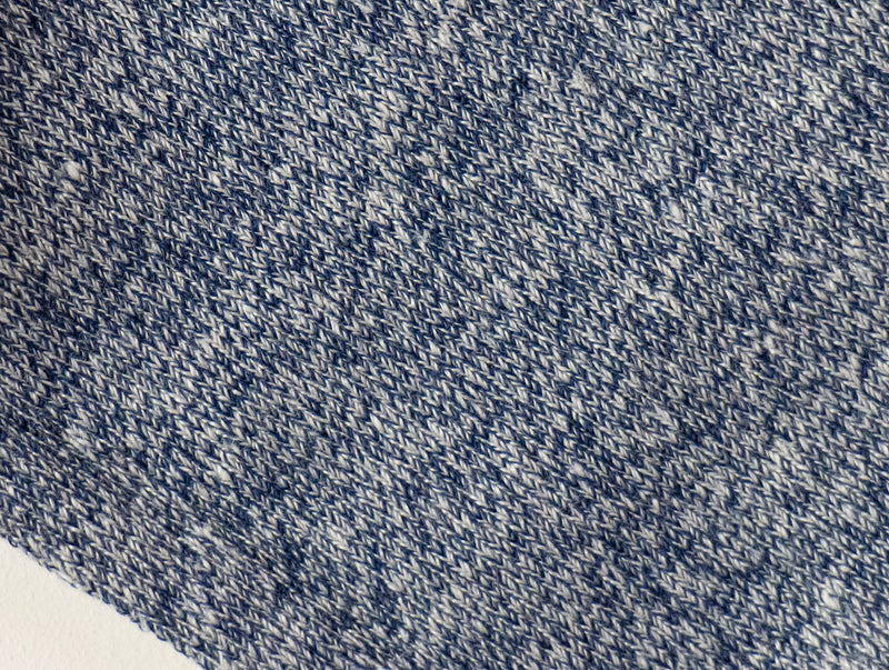 Petrone-chaussettes-lin-coton-homme-bleu chiné#couleur_bleu-chiné