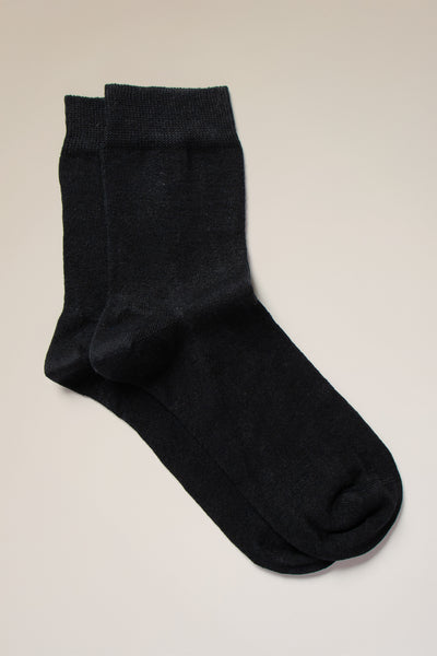 Chaussettes lisses lin & coton
