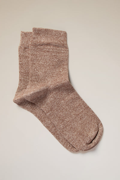 Chaussettes lisses lin & coton