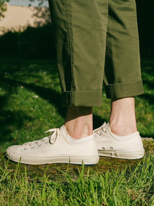 Pétrone socquettes lin coton blanc homme#couleur_blanc