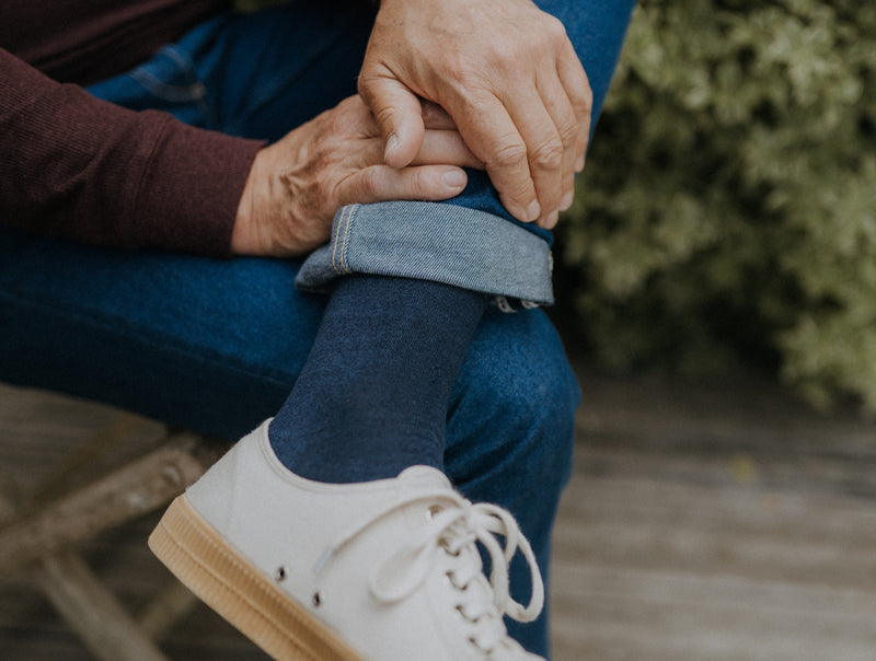 Petrone-chaussettes-lin-coton-homme-bleu marine#couleur_bleu-marine