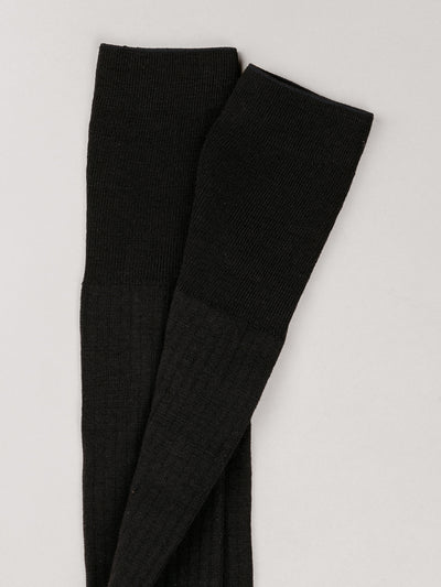 Pétrone mi-bas laine mérinos noir femme#couleur_noir