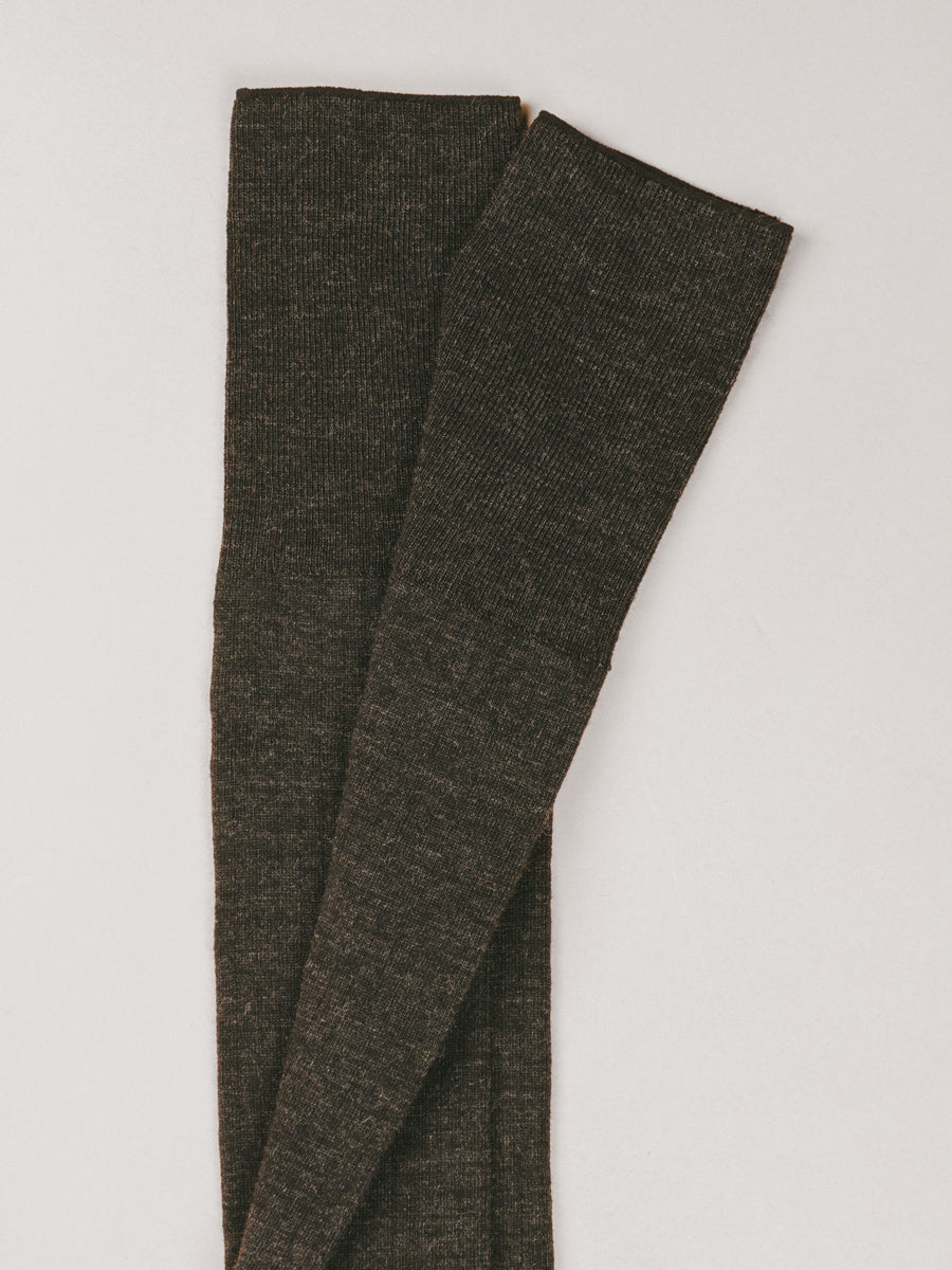 Pétrone mi-bas laine mérinos gris anthracite chiné homme#couleur_gris-anthracite-chiné