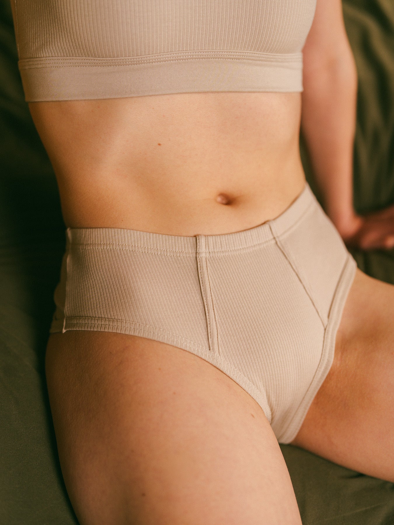 Culotte midi côtelée
