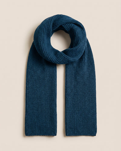 Pétrone écharpe homme bleu pétrole