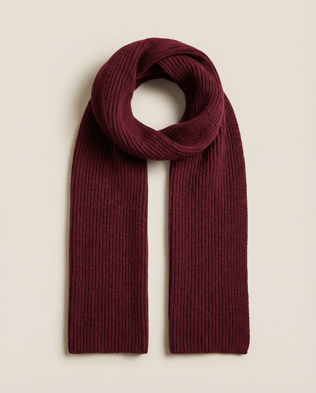 Pétrone écharpe homme bordeaux foncé