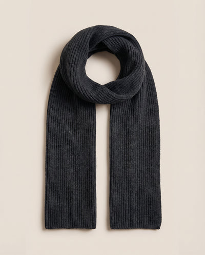Pétrone écharpe homme gris anthracite chiné
