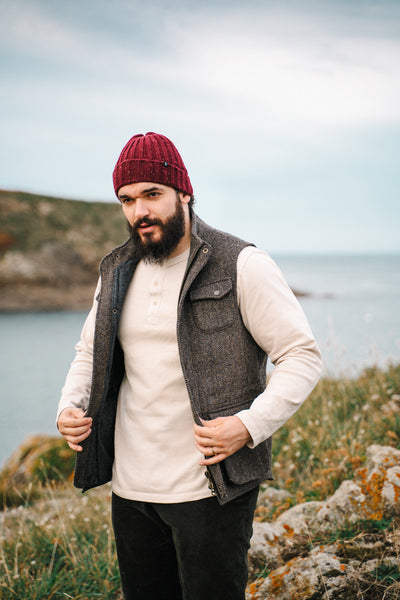 Pétrone Henley cormac manches longues coton bio beige homme#couleur_beige