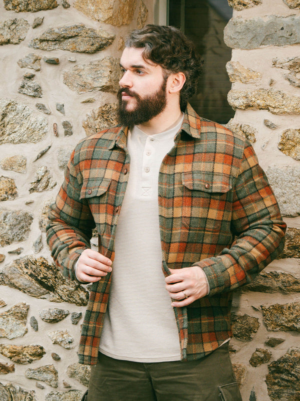 Pétrone Henley cormac manches longues coton bio Tencel beige homme#couleur_beige