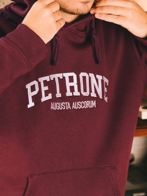 Pétrone sweat capuche hoodie homme Tencel coton bio bordeaux foncé homme#couleur_bordeaux-foncé