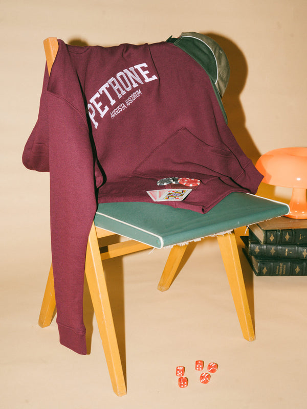 Pétrone sweat capuche hoodie homme Tencel coton bio bordeaux foncé homme#couleur_bordeaux-foncé