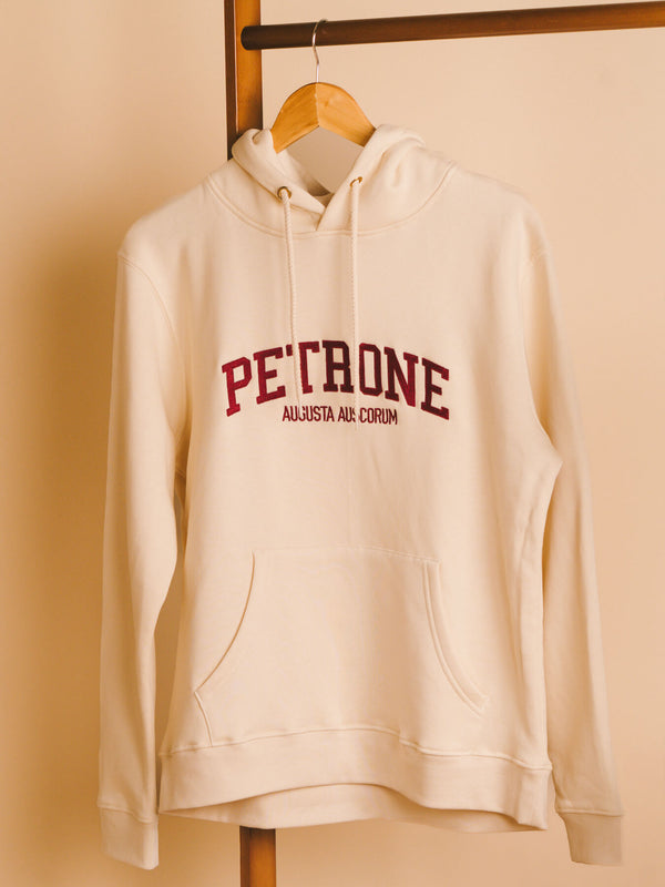 Pétrone sweat capuche hoodie homme Tencel coton bio écru homme#couleur_écru