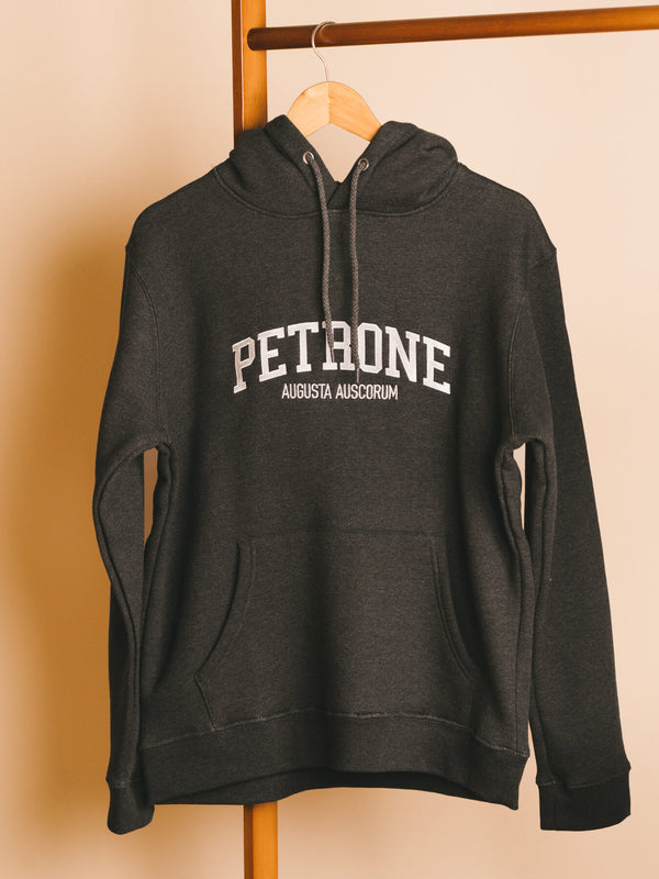 Pétrone sweat capuche hoodie homme Tencel coton bio gris anthracite chiné homme#couleur_gris-anthracite-chiné