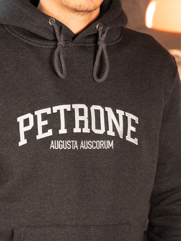 Pétrone sweat capuche hoodie homme Tencel coton bio gris anthracite chiné homme#couleur_gris-anthracite-chiné