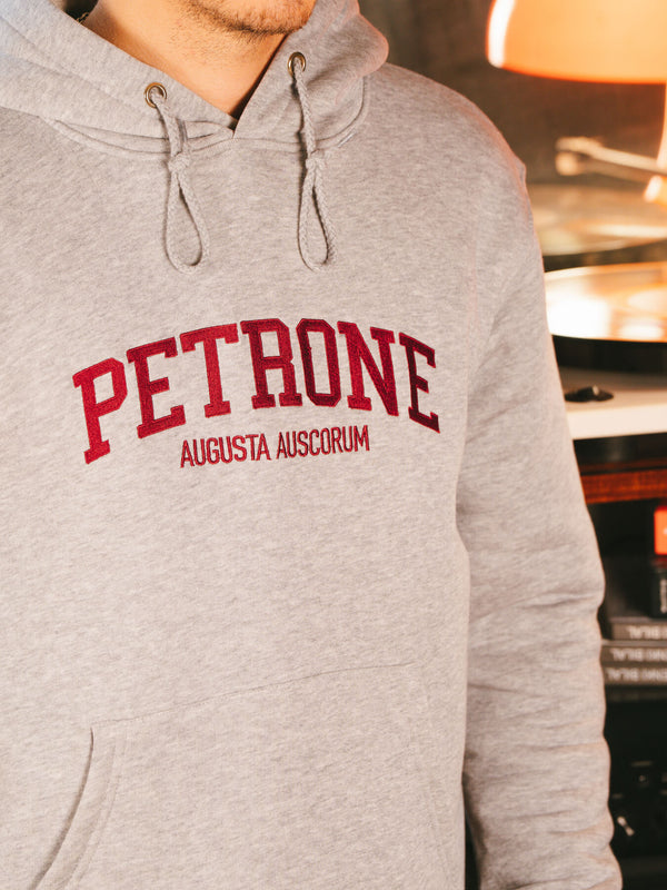 Pétrone sweat capuche hoodie homme Tencel coton bio gris chiné clair homme#couleur_gris-chiné-clair