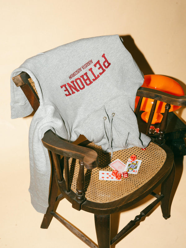 Pétrone sweat capuche hoodie homme Tencel coton bio gris chiné clair homme#couleur_gris-chiné-clair