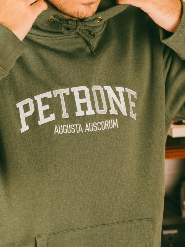 Pétrone sweat capuche hoodie homme Tencel coton bio vert kaki homme#couleur_vert-kaki