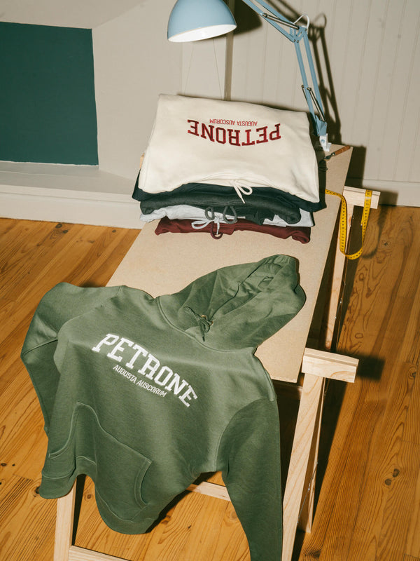 Pétrone sweat capuche hoodie homme Tencel coton bio vert kaki homme#couleur_vert-kaki