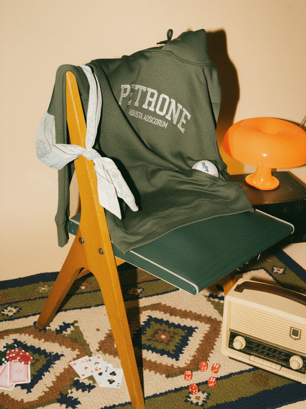 Pétrone sweat capuche hoodie homme Tencel coton bio vert kaki homme#couleur_vert-kaki